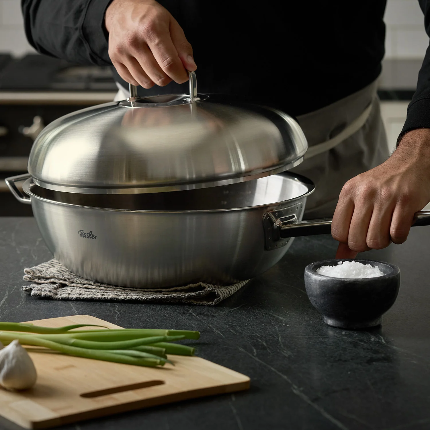 Original-Profi Collection® Stainless Steel Multi Ply Wok, 12.6" - Image 5