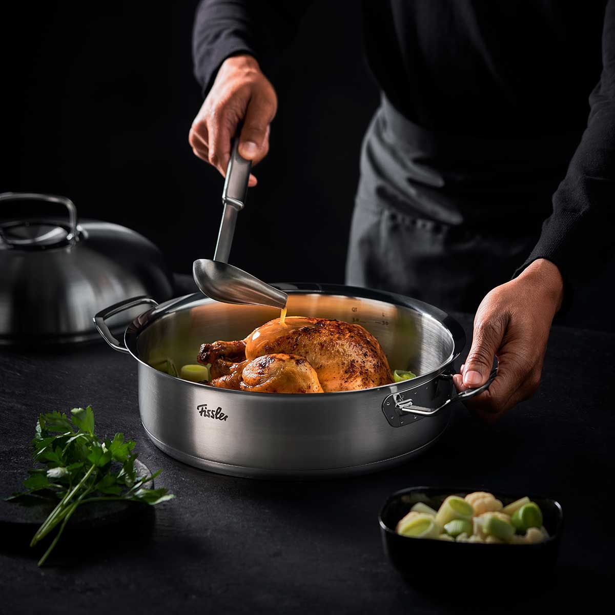 Original-Profi Collection® Stainless Steel Roaster with High Dome Lid, 5.1 Quart - Image 3