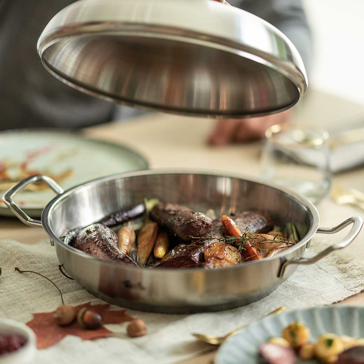 Original-Profi Collection® Stainless Steel Serving Pan with High Dome Lid - Image 11